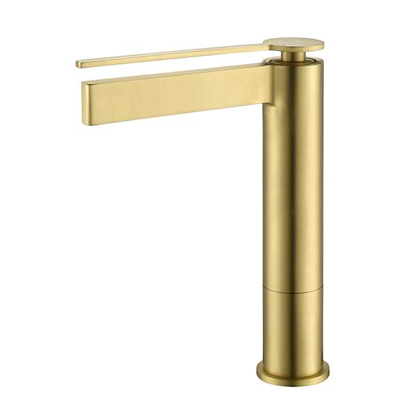 Baterie inalta lavoar ELEGANT, cu montaj pe blat - Auriu periat [1]