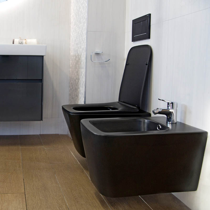 Bideu suspendat Fluminia, Paris, 51 cm, negru mat [4]