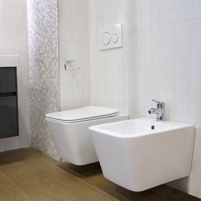 Bideu suspendat Fluminia, Paris, alb [3]