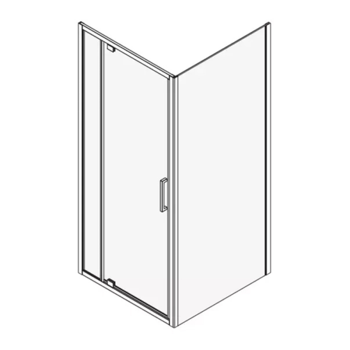 Cabină de duș dreptunghiulară Mediterraneo, Anda, 100 x 80 cm, profil crom [2]