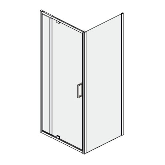 Cabină de duș dreptunghiulară Mediterraneo, Anda 120 x 100, ușă pivotantă, profil crom [1]