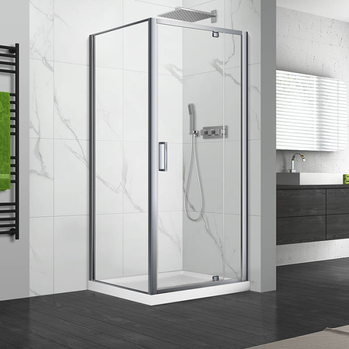 Cabina de dus, Mediterraneo, Andina, dreptunghiulara, 100 x 80 cm, crom [1]