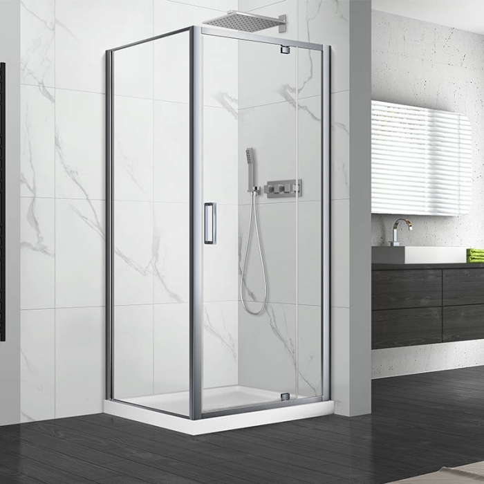 Cabina de dus, Mediterraneo, Andina, patrata, 80 x 80 cm, crom [1]