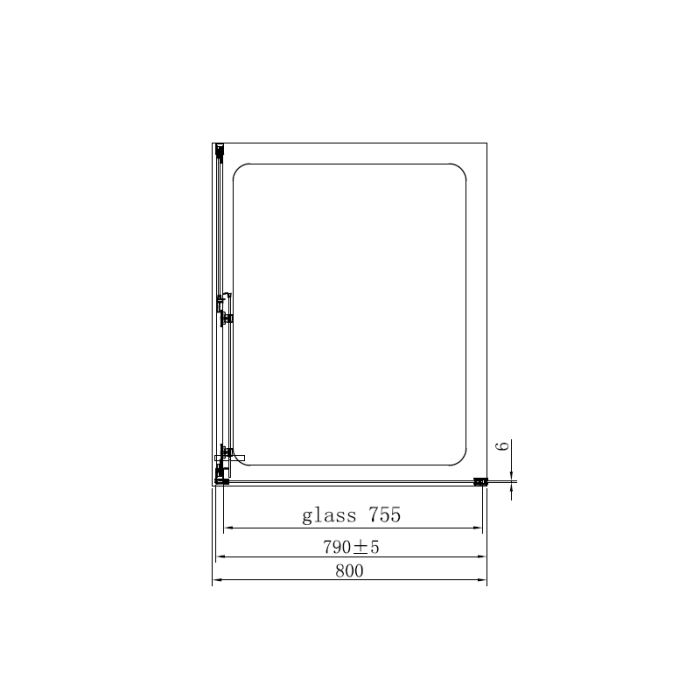 Cabina de dus, Mediterraneo, Iris Black, dreptunghiulara, 100 x 80 cm, negru [3]