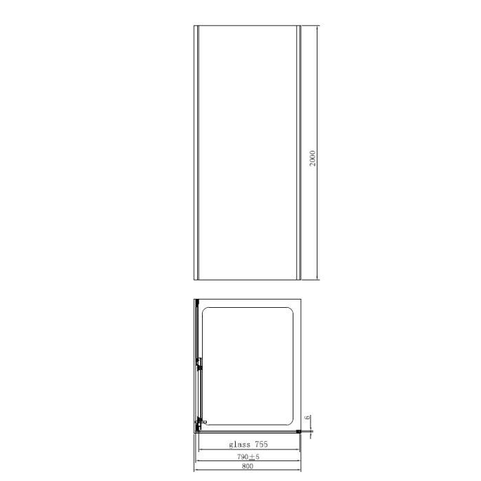 Cabina de dus, Mediterraneo, Iris Black, dreptunghiulara, 100 x 80 cm, negru [2]