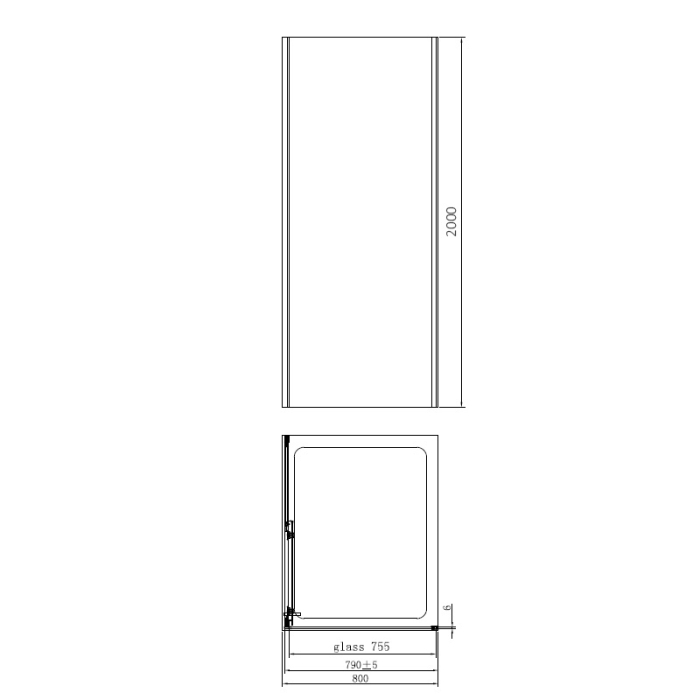 Cabina de dus, Mediterraneo, Iris, dreptunghiulara, 100 x 80 cm, crom [3]