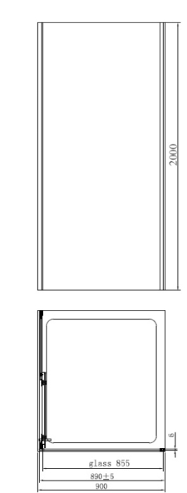 Cabina de dus Mediterraneo, Iris, dreptunghiulara 120 x 90 cm, crom [5]