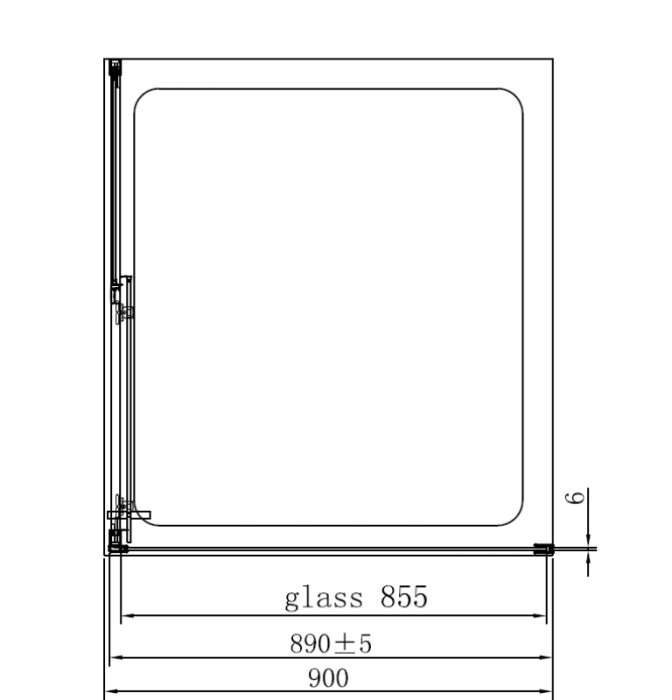 Cabina de dus Mediterraneo, Iris, dreptunghiulara 120 x 90 cm, crom [3]