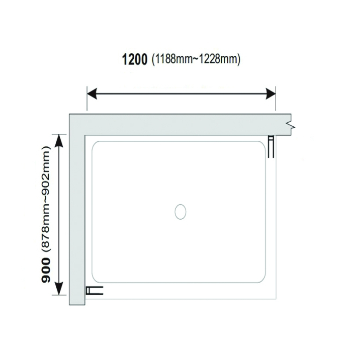 Cabina de dus, Mediterraneo, Paloma, 120 x 90 cm, dreptunghiular [3]