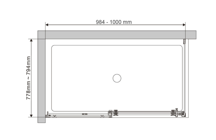Cabina de dus Mediterraneo, Panda Black, dreptunghiulara 100 x 80 cm, negru mat [4]