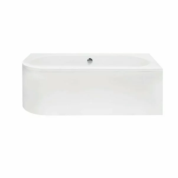 Cadă asimetrică acrilică Besco Avita 150x75 cm, montaj dreapta, alb, picioare incluse [4]