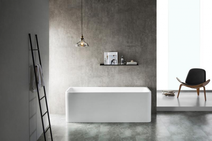 Cadă FLORIDA din acril, freestanding, de perete, 170x75cm - alb lucios [2]