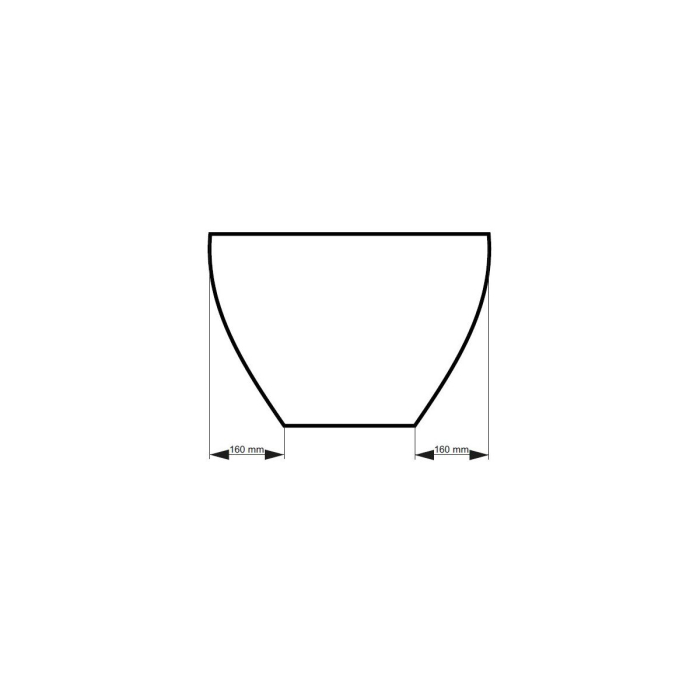 Cada freestanding Besco Goya 160x70 cm, negru lucios, cu ventil click-clack negru mat [5]