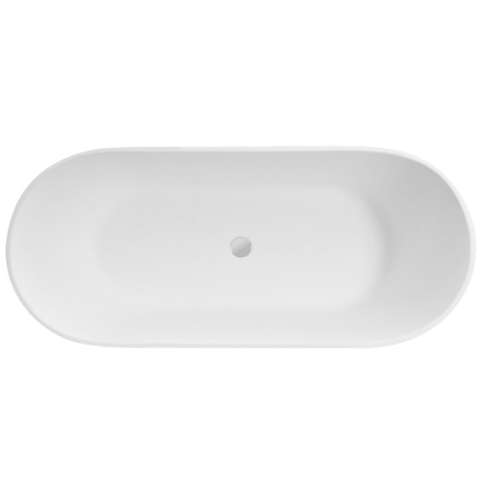 Cada freestanding Besco Moya 160x72 cm, Black & White, ventil click-clack alb [2]