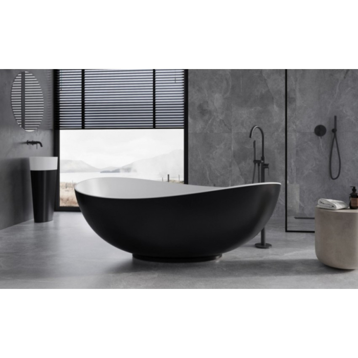 Cada freestanding Besco Siya 171x101 cm, Black&White [5]