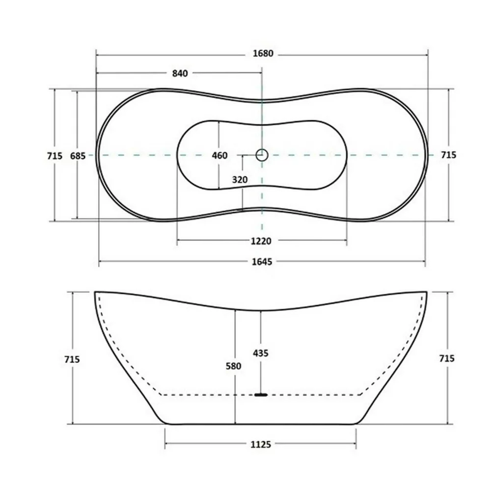 Cada freestanding Besco Viya 170x72 cm, White [3]