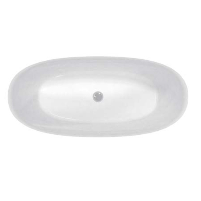 Maia 168, cadă ovală freestanding, acril alb, fără bordură, cu instalație completă și ventil Click-Clack, 167,6 x 73 x 71 cm [2]