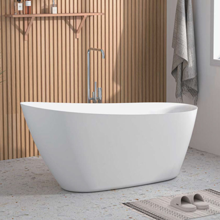 Nikita Slim 168, cadă ovală freestanding, acril alb, cu instalație completă, 167,6 x 75 x 73 cm [4]