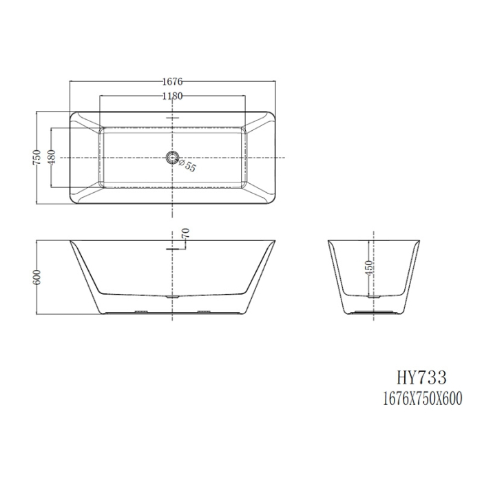 Peru Slim 168, cadă dreptunghiulară cu colțuri rotunjite, fără bordură, acril alb, cu instalație completă [4]