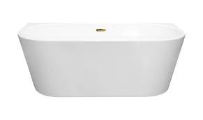 Cada freestanding Besco Vica, interior alb lucios 170cm, exterior alb lucios, sifon și preaplin cu umplere crom [1]