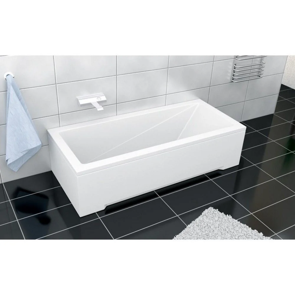 Cadă rectangulară acryl Besco Modern 140x70 cm, picioare incluse [3]