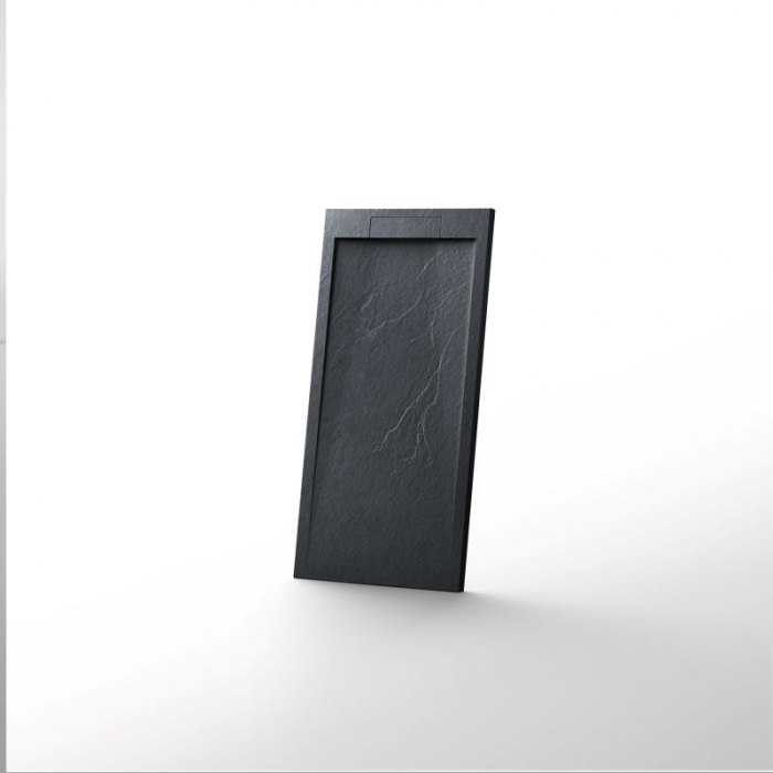 Cădiță de duș STONE 120x90 cm – Marmură Turnată, Negru Mat [2]