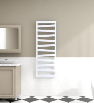 Calorifer portprosop DIAGONAL WHITE 1200x500mm - alb lucios [2]