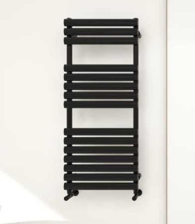 Calorifer portprosop MOON BLACK 1200x500mm - negru mat [1]