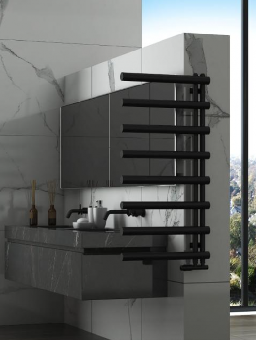 Calorifer portprosop TUBE BLACK 1200x600mm - negru mat [2]