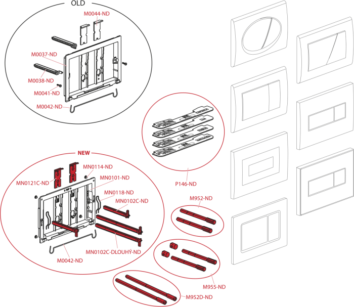 Clapetă acționare BASIC M378 negru lucios – pentru rezervor WC încastrat | Design elegant [3]