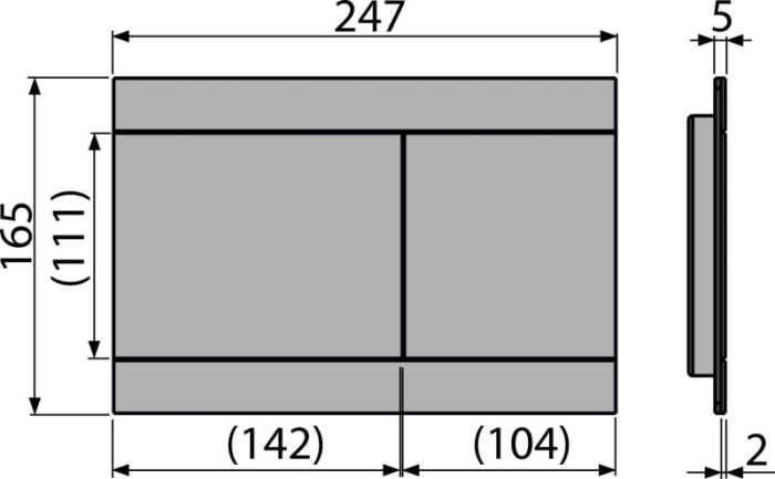 Clapetă acționare Fun Alunox Mat | Design elegant, acționare dublă pentru rezervor WC [2]