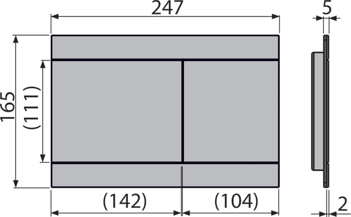 Clapetă acționare Fun Black – oțel inoxidabil, negru mat | Design modern & elegant [2]