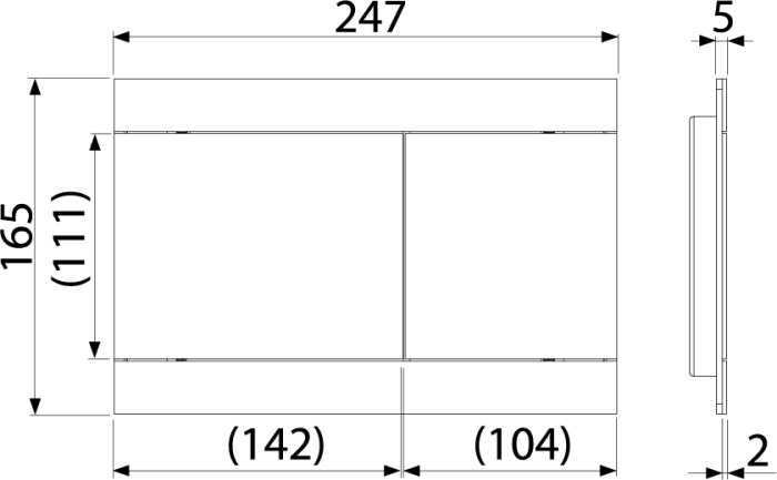 Clapetă acționare Fun Bronz Antic | Design elegant, acționare dublă pentru rezervor WC [2]