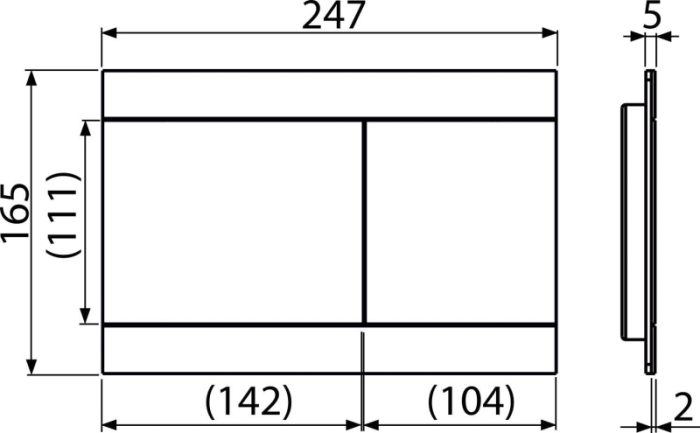 Clapetă acționare Fun White – oțel inoxidabil, alb lucios | Design modern și durabil [2]