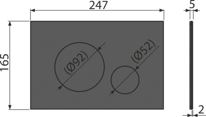 Clapetă acționare Turn-Black, oțel inoxidabil, negru mat – dublă comandă [2]