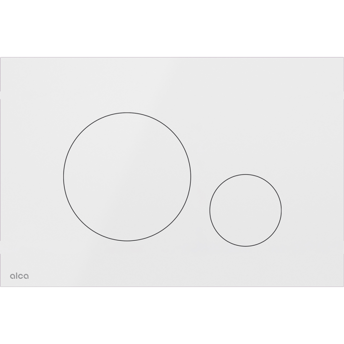 Clapetă acționare Turn-White, oțel inoxidabil alb lucios – design modern, dual flush [1]