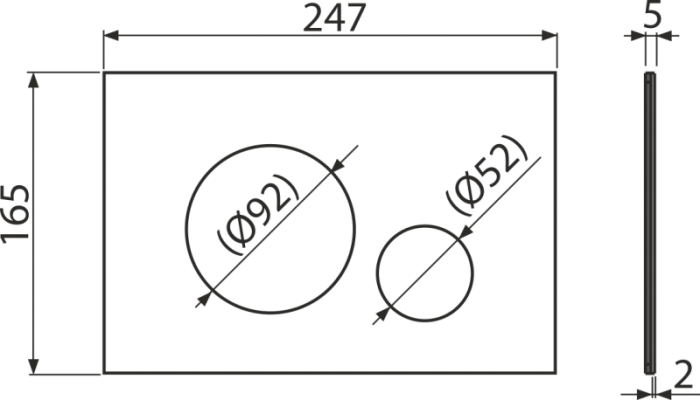 Clapetă acționare Turn-White, oțel inoxidabil alb lucios – design modern, dual flush [2]