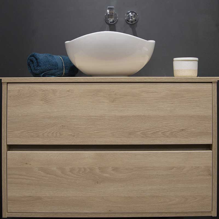 Lavoar pe blat Fluminia Aloe-39, amorf, 38,5 x 38 cm, alb [5]