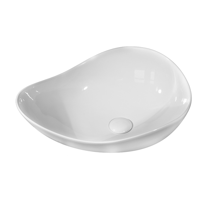 Lavoar pe blat Fluminia Aloe-51, amorf, 51 x 40 cm, alb [2]