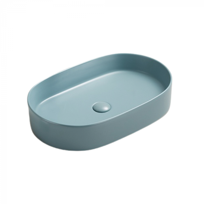 Lavoar baie verde turcoaz mat montaj pe blat 60 cm, Adelais Foglia [1]