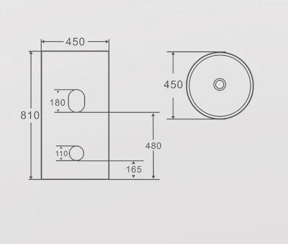 Lavoar freestanding LINCOLN - alb [2]