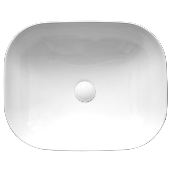 Lavoar pe blat, Fluminia, Alaska New, dreptunghiular, 50 x 40 cm, alb [2]