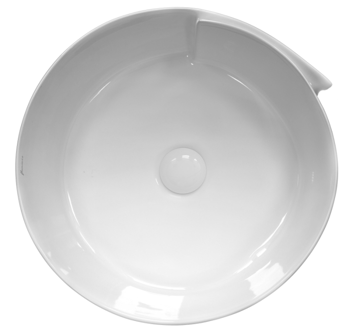 Lavoar pe blat Fluminia Amor, rotund, diametru 44 cm, alb [2]