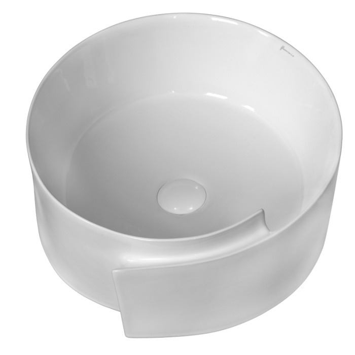 Lavoar pe blat Fluminia Amor, rotund, diametru 44 cm, alb [1]
