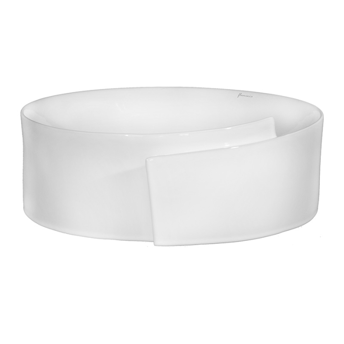 Lavoar pe blat Fluminia Amor, rotund, diametru 44 cm, alb [3]