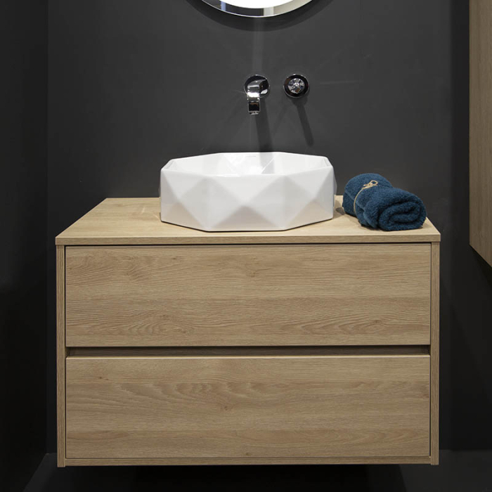 Lavoar pe blat, Fluminia, Briliant, octogonal, 41.5 x 41.5 cm, alb [6]