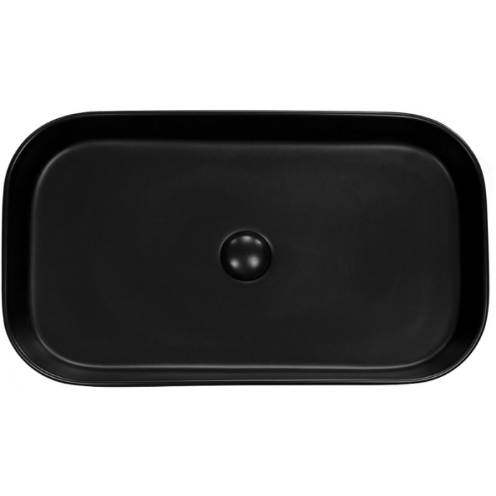Lavoar pe blat Fluminia Capri 65, dreptunghiular, 65 x 38 cm, negru mat [3]