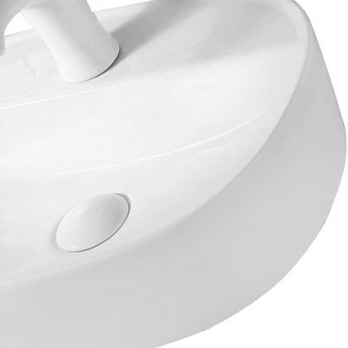 Lavoar pe blat Fluminia, Cassandra 50, oval, 50 x 38 cm, alb [10]