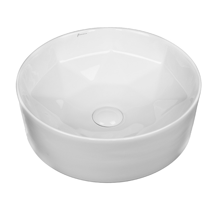 Lavoar pe blat, Fluminia, Crystal, rotund, 40 x 40 cm, alb [1]