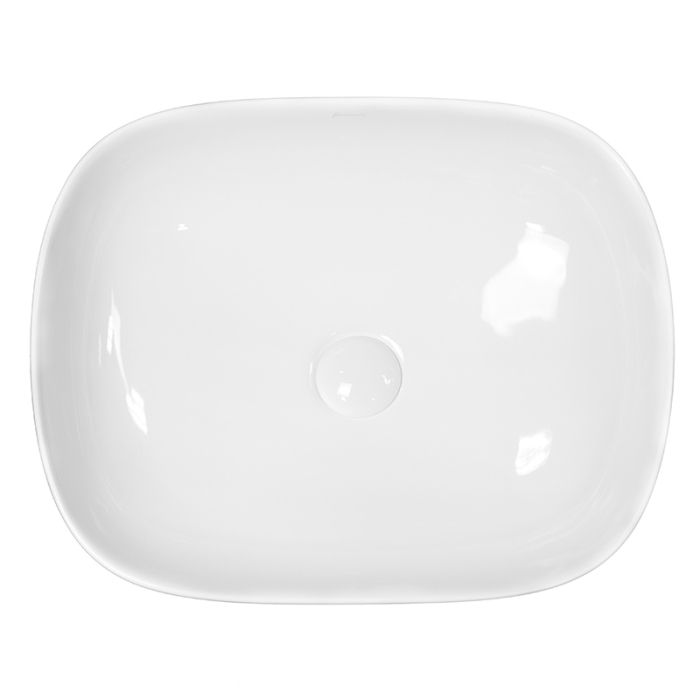 Lavoar pe blat Fluminia Fides, dreptunghiular, fără orificiu pentru baterie, 48.5 x 39.5 cm, alb [5]